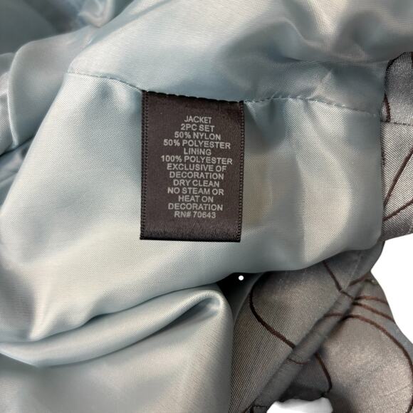 Jessica Howard Teal and Brown Dress with Jacket Size 8P - Picture 7 of 8